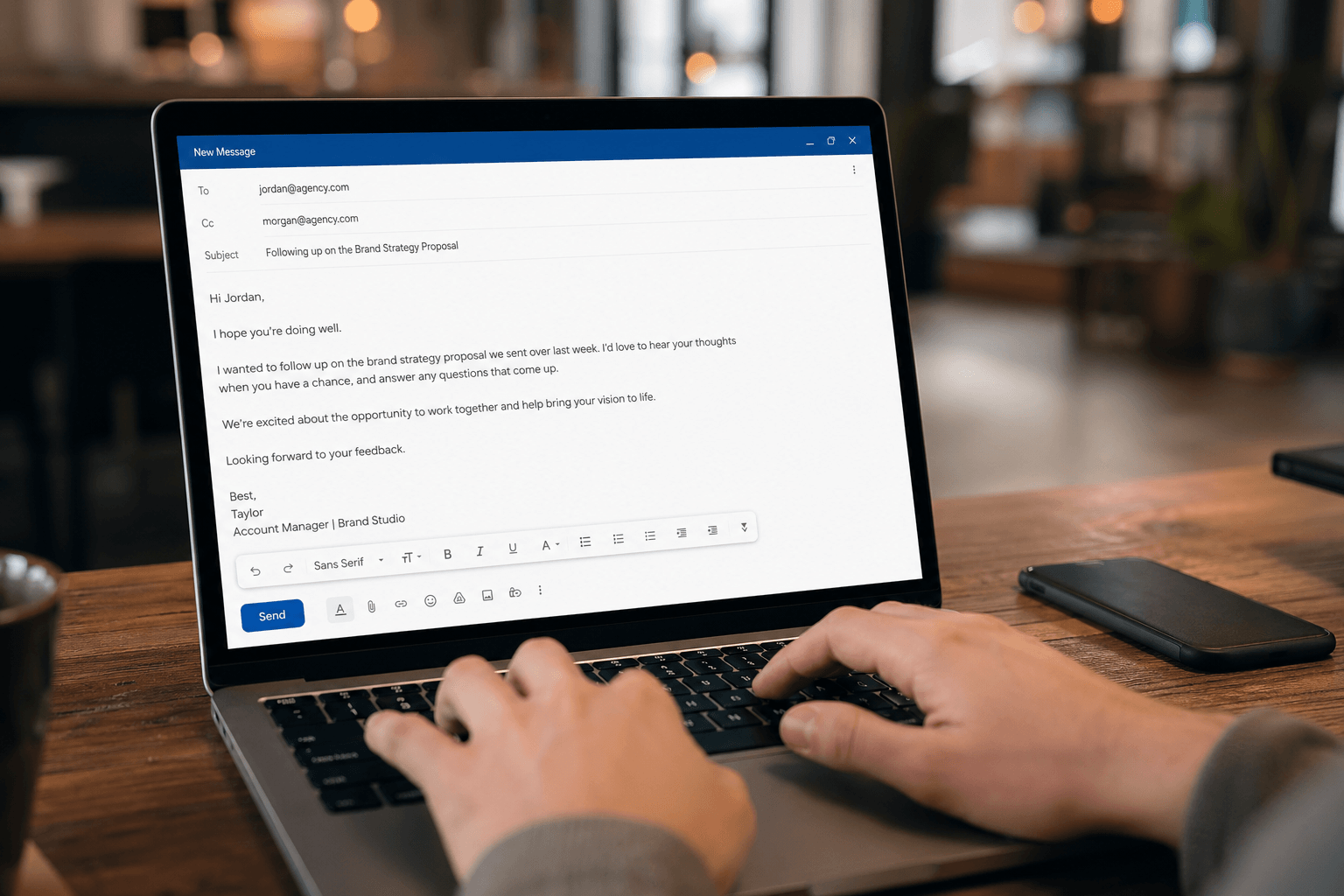 Writing a follow-up email
